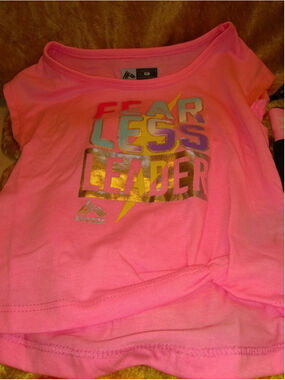 RBX Girls' Toddler Active Top and Short Set, fearless leader, brand New Size 2T